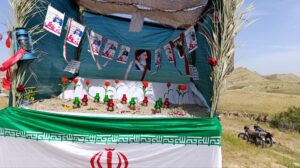 آیین بزرگداشت شهدای نیروی دریایی ارتش در بخش ابوالفارس رامهرمز